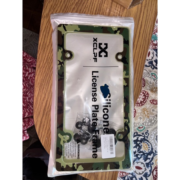 XCLPF Other - XCLPF Silicone License Plate Frame Green Camouflage Weather Proof Rust Proof NEW